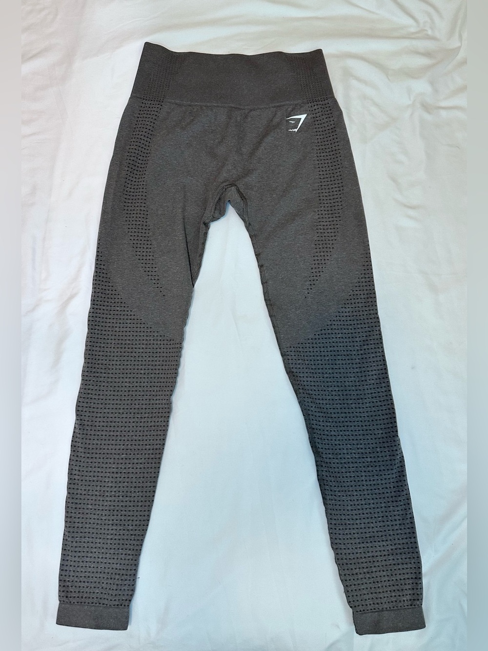 Gymshark Energy Seamless Leggings Gray High Waisted Knit Athletic Yoga Size S